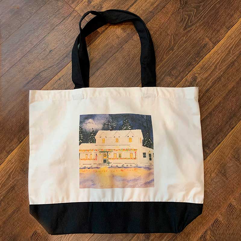The Walton House in Winter Zippered Tote